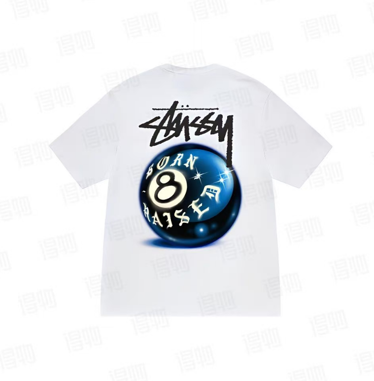 Stussy 8 Ball Tee - White / Blue
