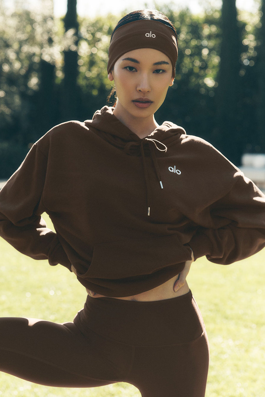 ALO Accolade Hoodie in Espresso