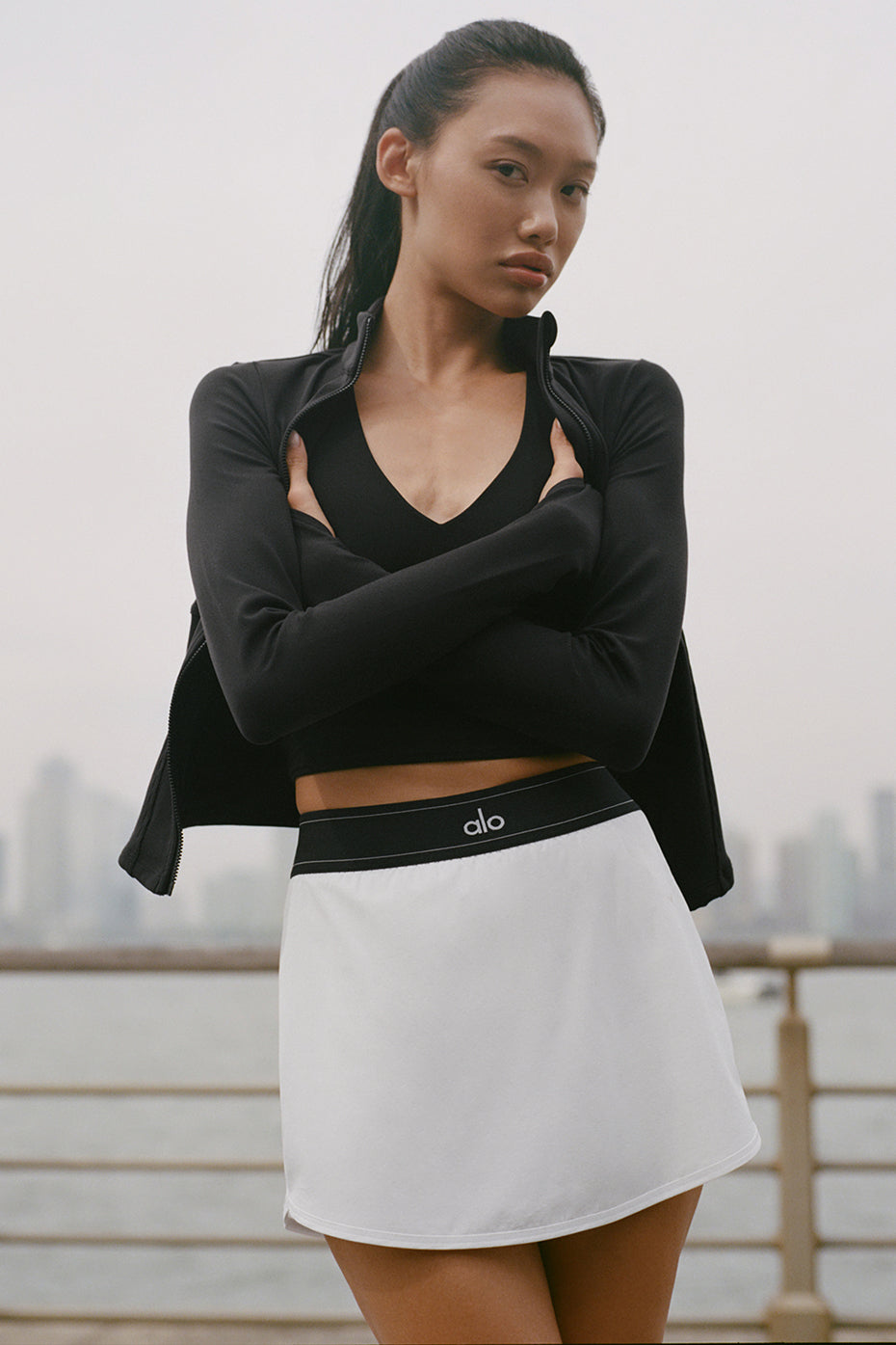 ALO Match Point Tennis Skirt - White