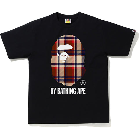 BAPE Check By Bathing Ape Tee - Black / Red Check