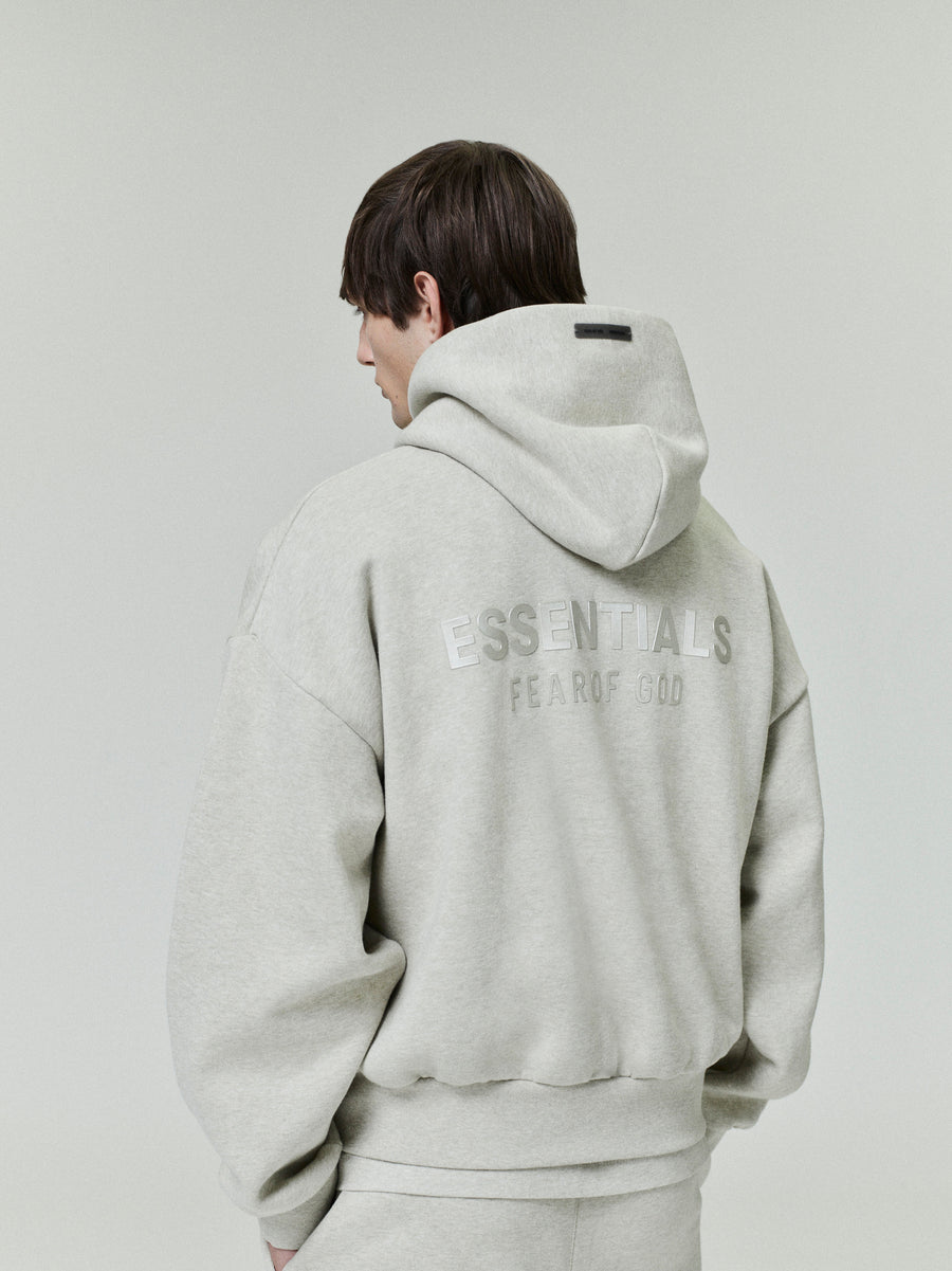 Fear of God Essentials Classic Fleece Hoodie - Heather Stone
