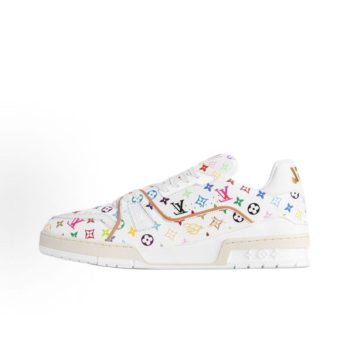 Louis Vuitton LV Trainer Takashi Murakami White