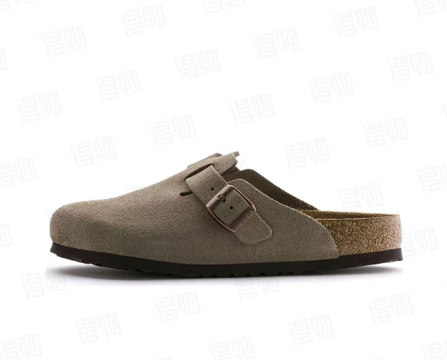Birkenstock Boston Soft Footbed Suede Leather - Taupe Regular/Wide