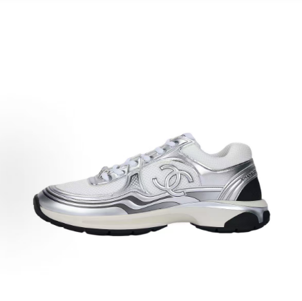 Chanel CC Runner - White Silver