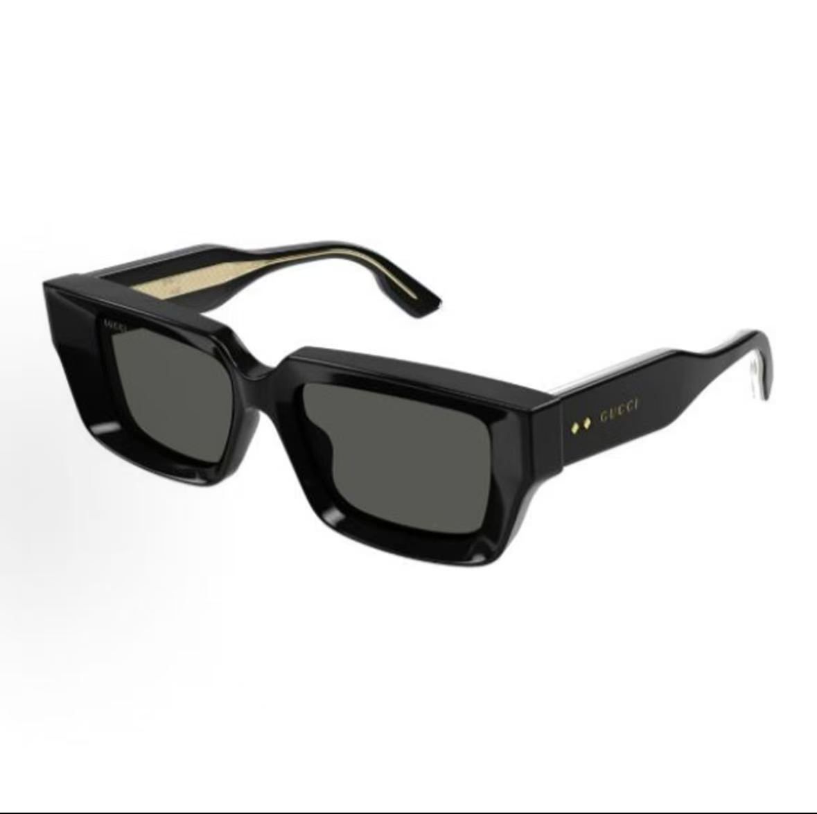 Gucci GG1529S-001 Rectangle Sunglasses - Black Grey