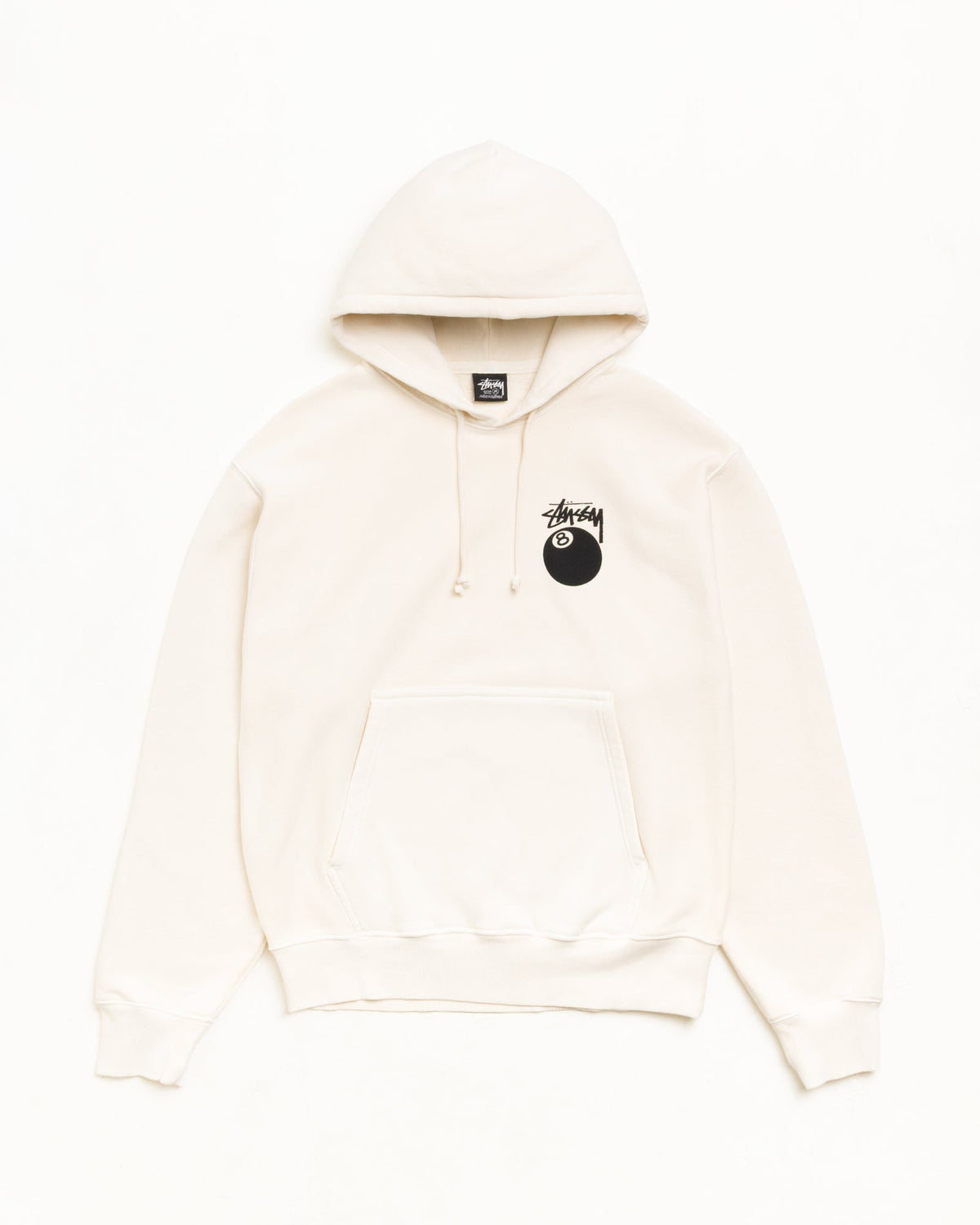 Stussy 8 Ball Hoodie Garment Dyed - Bone