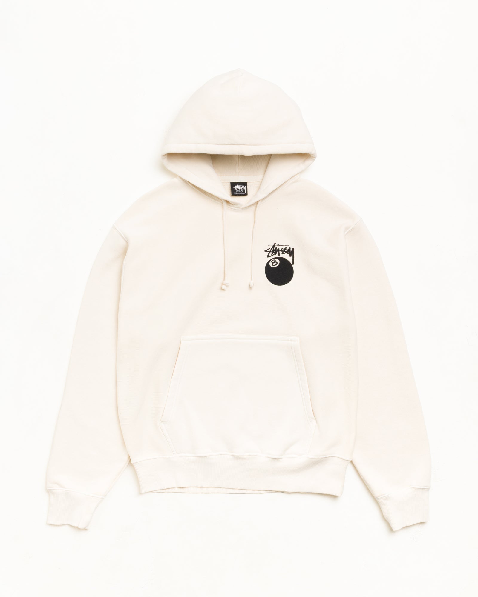 Stussy 8 Ball Hoodie Garment Dyed - Bone