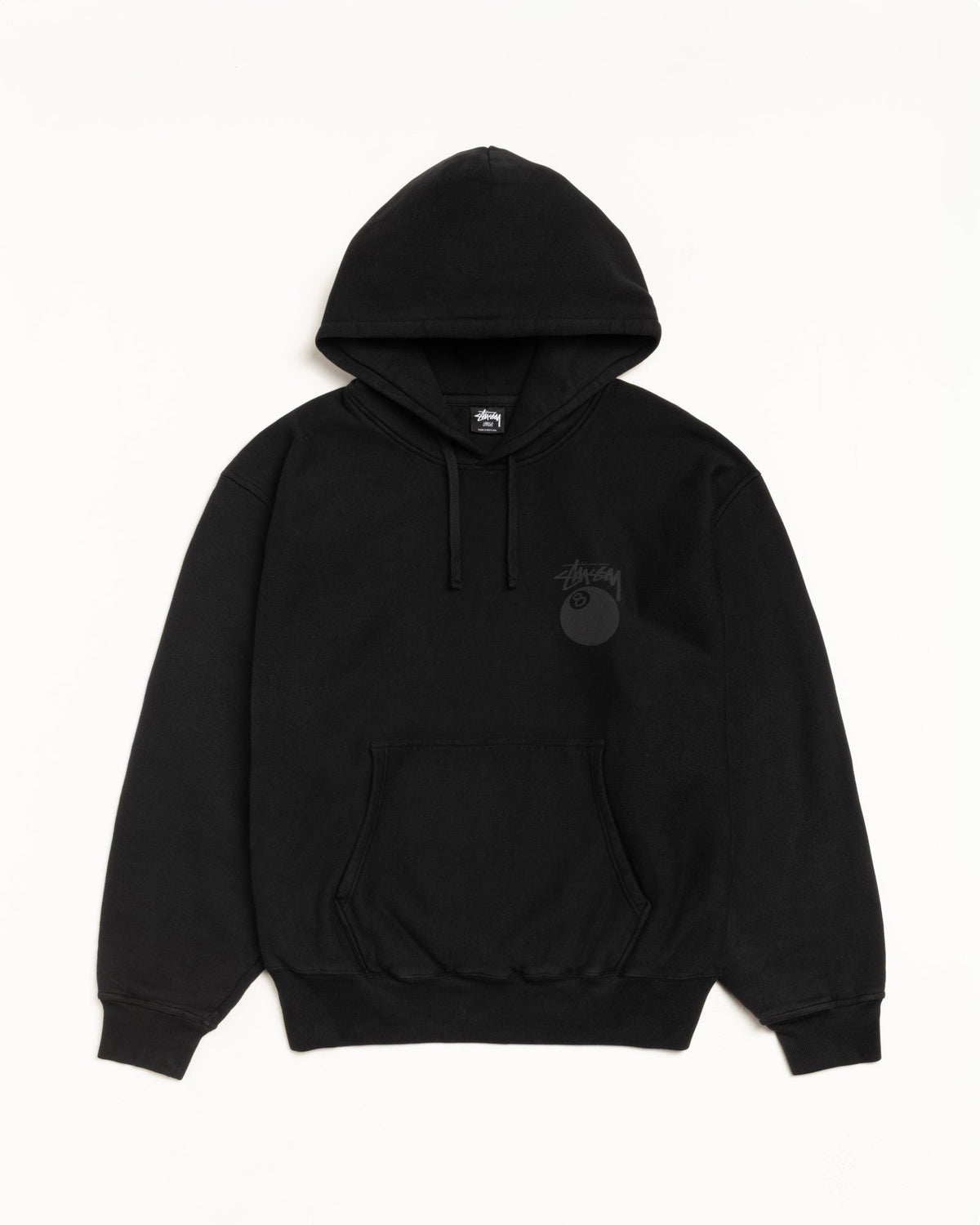 Stussy 8 Ball Hoodie Pigment Dyed - Black